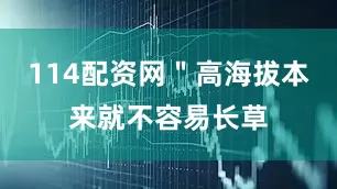 114配资网＂高海拔本来就不容易长草